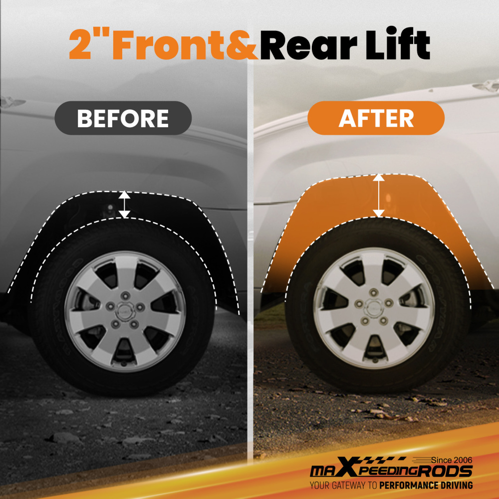 Front Rear 2 Leveling Lift Kit compatible for Jeep Compass Patriot MK Sport 07-2017
