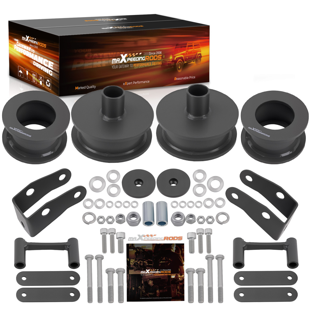 Full 2 inch Suspension Leveling Lift Kit compatible for Jeep Wrangler JK 2007-2018