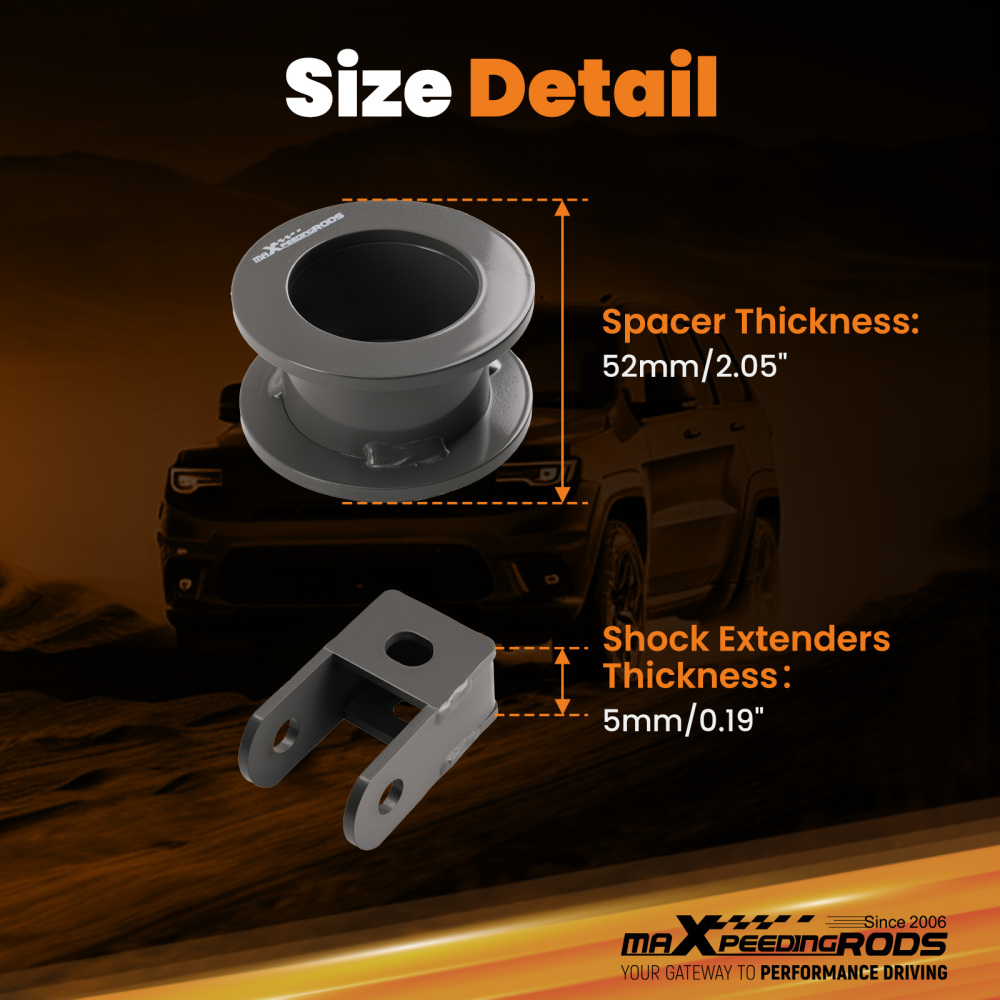 Front 1 inch -3 inch Rear 2 inch Lift Kit compatible for Chevy Avalanche compatible for Suburban 1500 2002-06 6-Lug