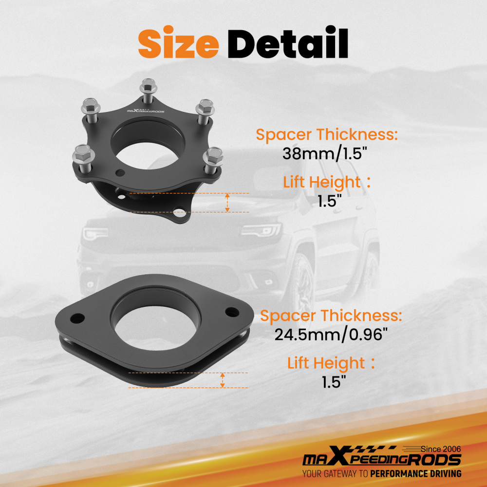 1.5Leveling Spacer Kit with Camber Adjusters compatible for Honda CR-V 2007-2016