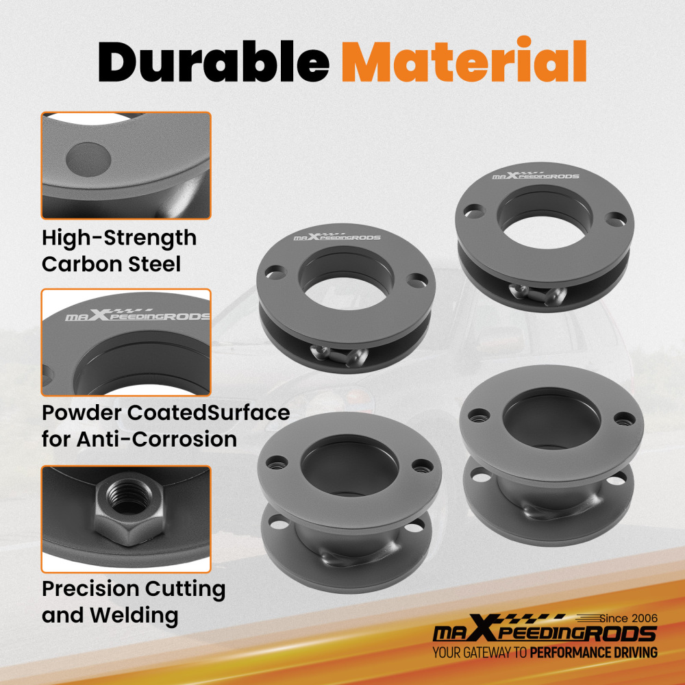 2 Front Rear Lift Spacer compatible for Honda CR-V 1997-2001 Powder Coated Kit