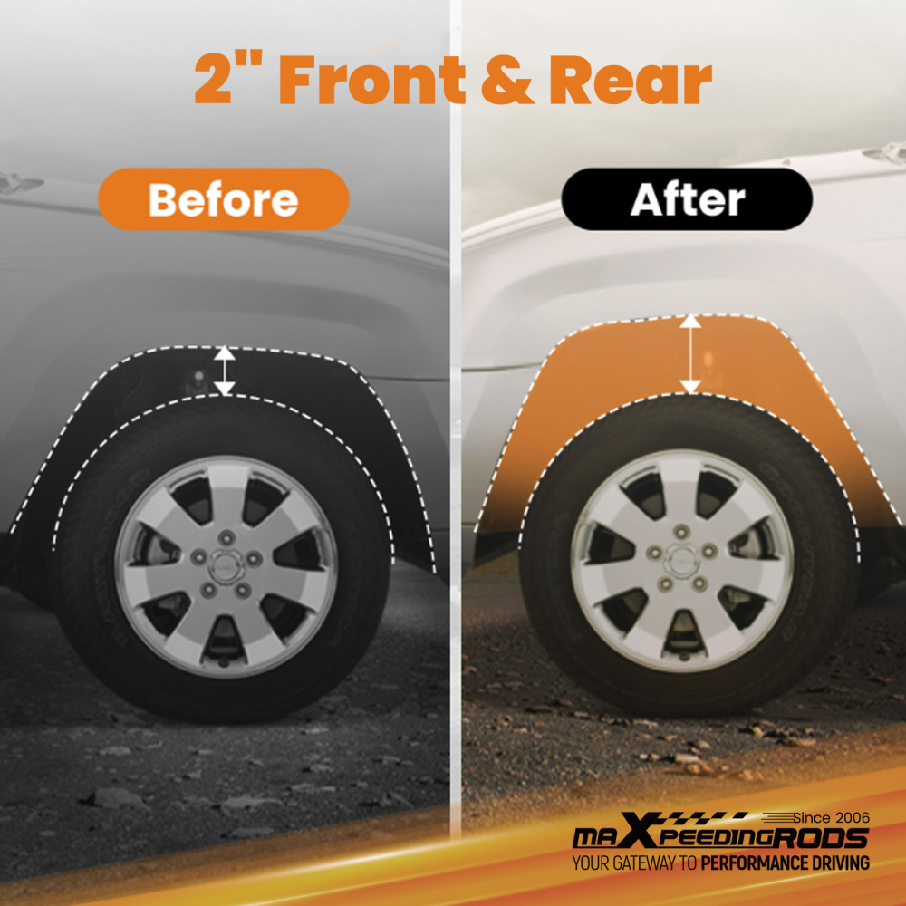 2 Front Rear Lift Spacer compatible for Honda CR-V 1997-2001 Powder Coated Kit