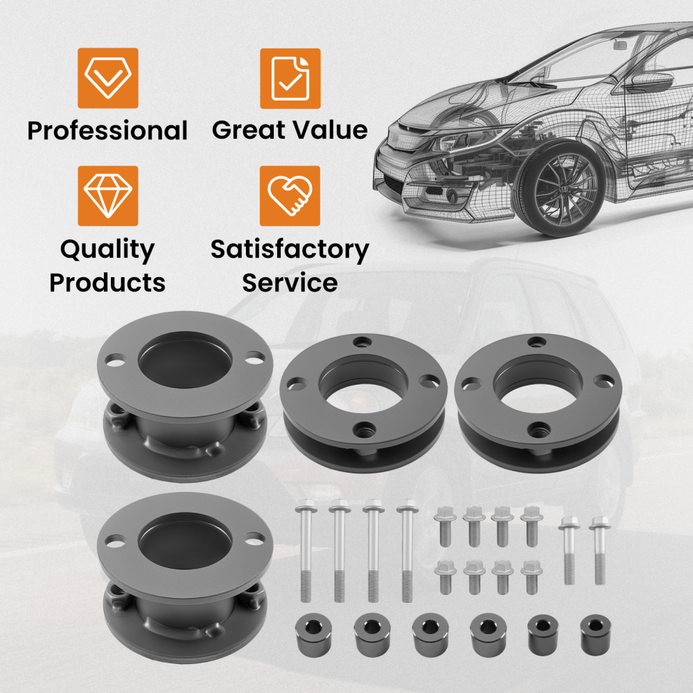 2 Front Rear Lift Spacer compatible for Honda CR-V 1997-2001 Powder Coated Kit