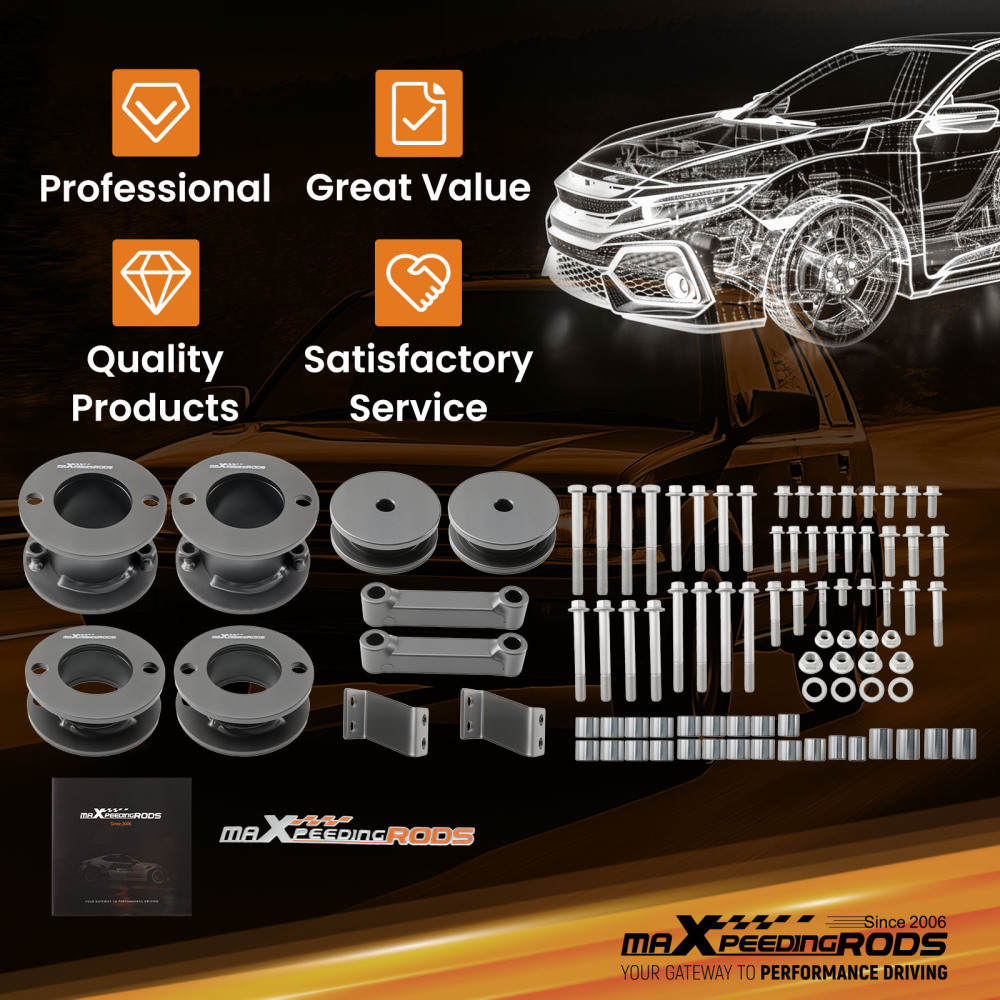 3 Complete Lift Kit compatible for Honda CR-V 97-01 Front Rear Steel Powder Coated