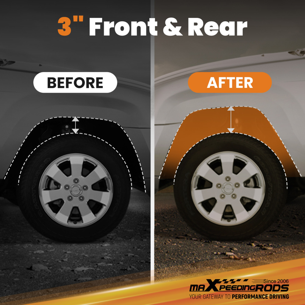 3 Complete Lift Kit compatible for Honda CR-V 97-01 Front Rear Steel Powder Coated