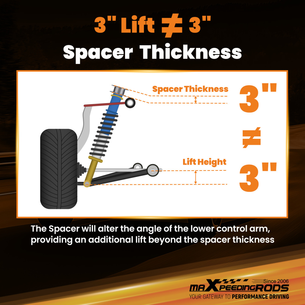 3 Complete Lift Kit compatible for Honda CR-V 97-01 Front Rear Steel Powder Coated