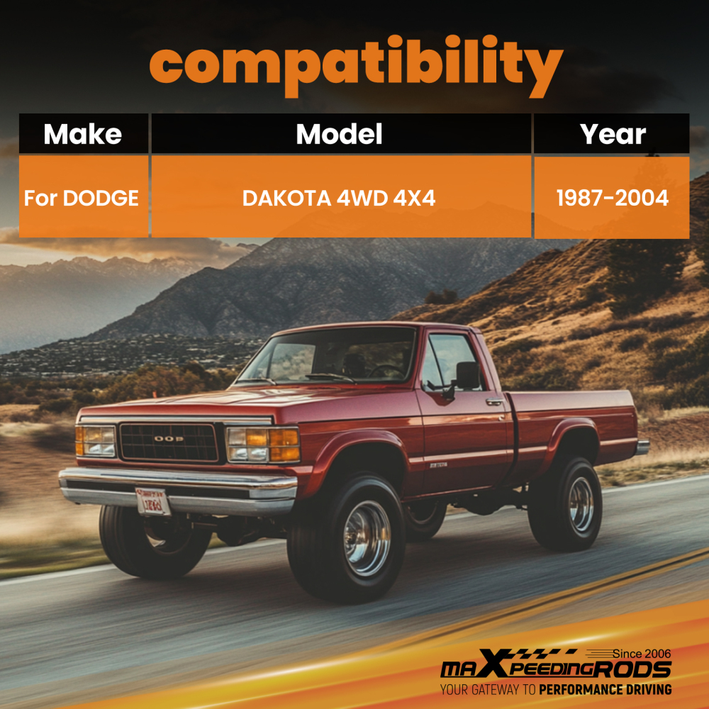 3 Front + 3 Rear Lift Kit compatible for Dodge Dakota 4WD 1987-2004 Carbon Steel Kit