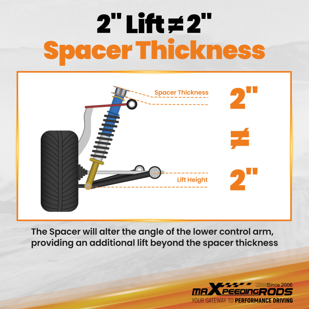 2 Carbon Steel Lift Spacer Kit compatible for Subaru Forester 2009-2013 Front Rear