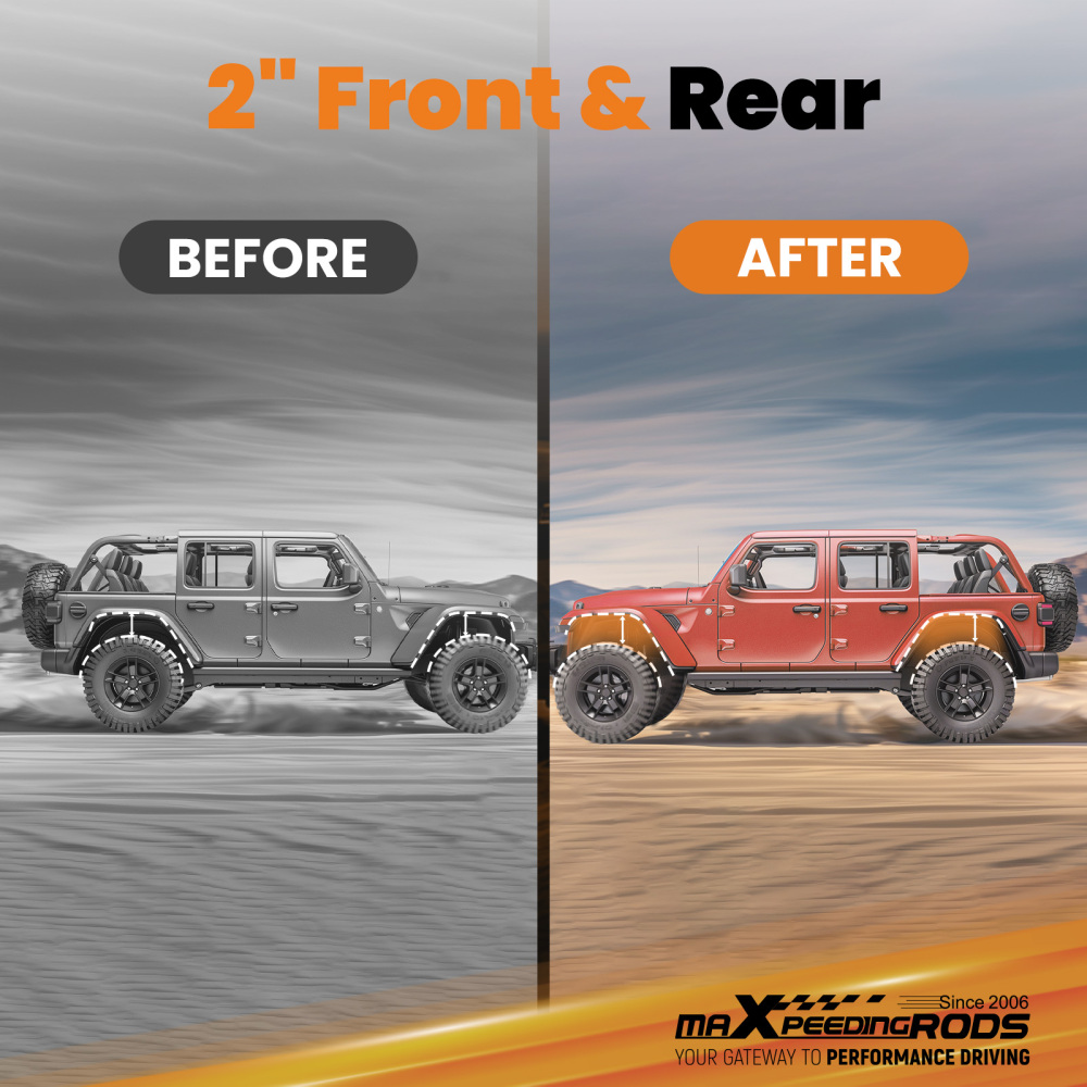 2 Inch Front Rear Lift compatible for Isuzu D-Max/Compatible for Colorado 2012-ON Spacer Kit Steel