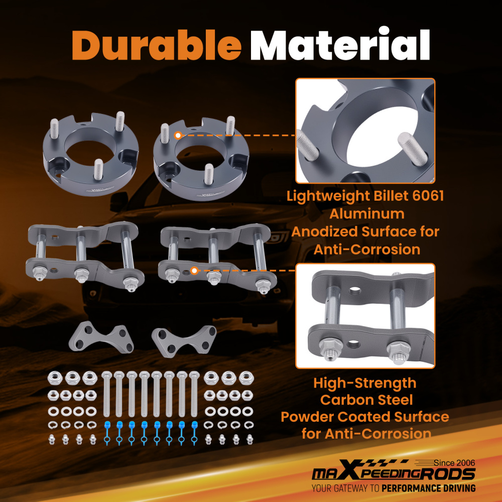 2 Inch Front Rear Lift compatible for Isuzu D-Max/Compatible for Colorado 2012-ON Spacer Kit Steel