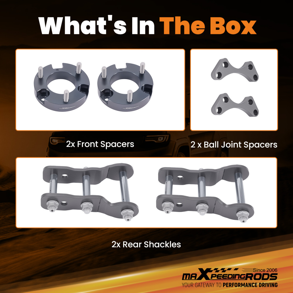 2 Inch Front Rear Lift compatible for Isuzu D-Max/Compatible for Colorado 2012-ON Spacer Kit Steel