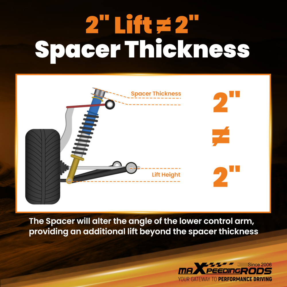 2 Inch Front Rear Lift compatible for Isuzu D-Max/Compatible for Colorado 2012-ON Spacer Kit Steel