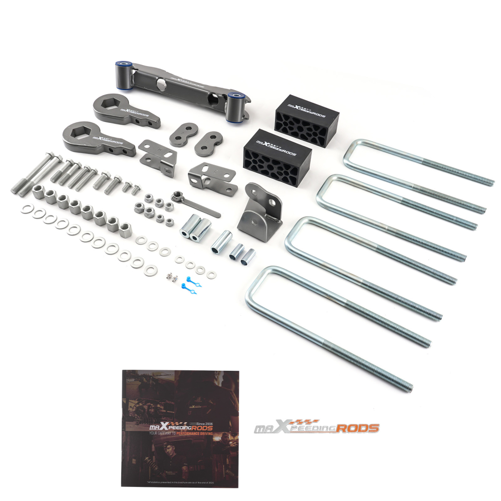 2-3 Front 3 Rear Lift Kit compatible for Chevy K2500 K3500 88-99 4WD Torsion Key Block