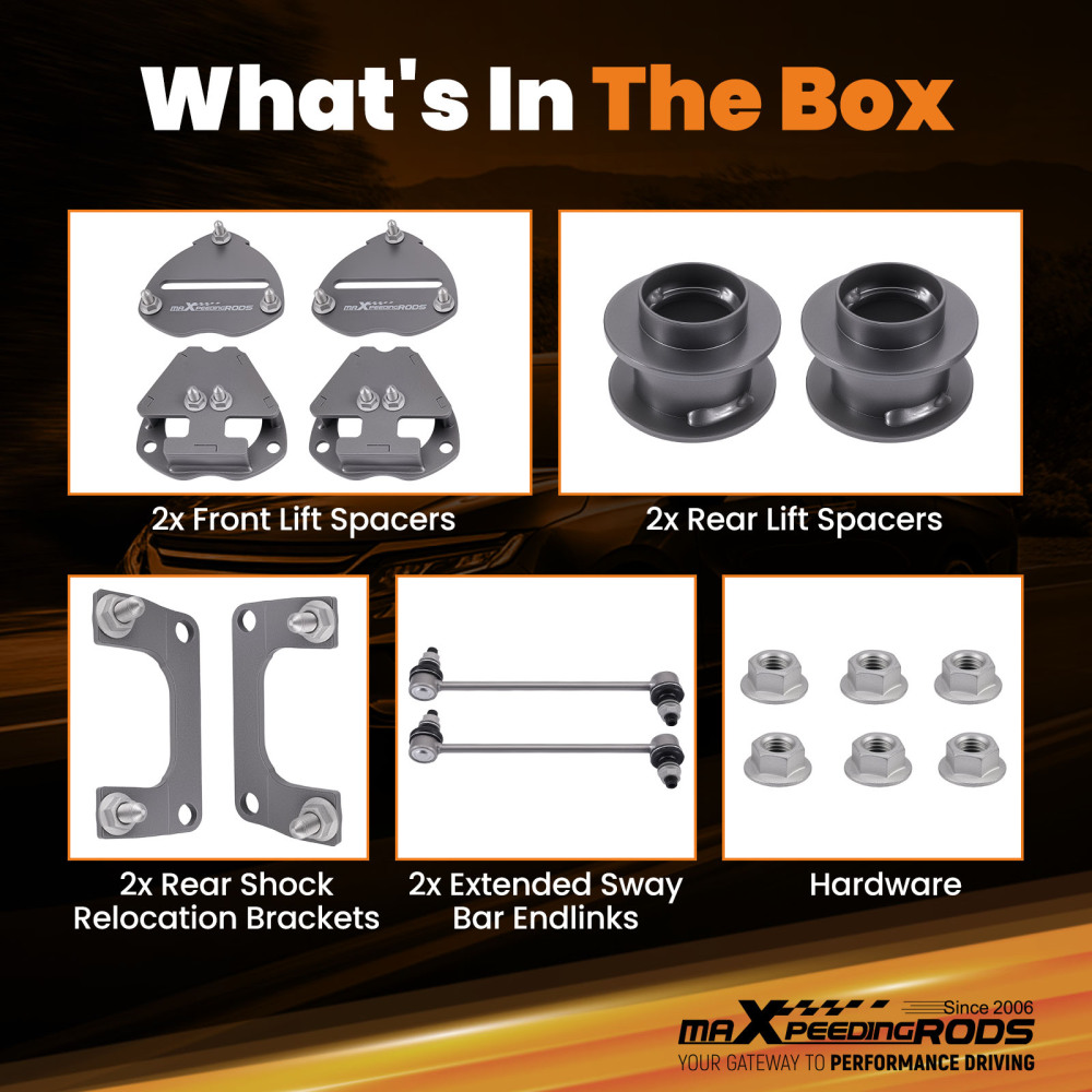 2 Inch Front Rear Lift Kit compatible for Honda Odyssey 2018-2024 Spacers w/ Links