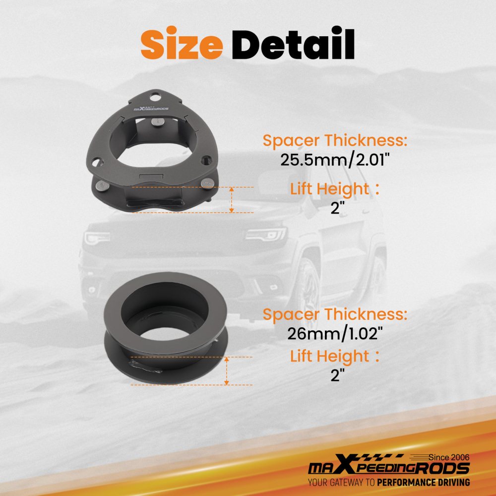 2 inch Leveling Kit with Sway Bar Steel compatible for Honda Odyssey 2WD/4WD 1999-2017