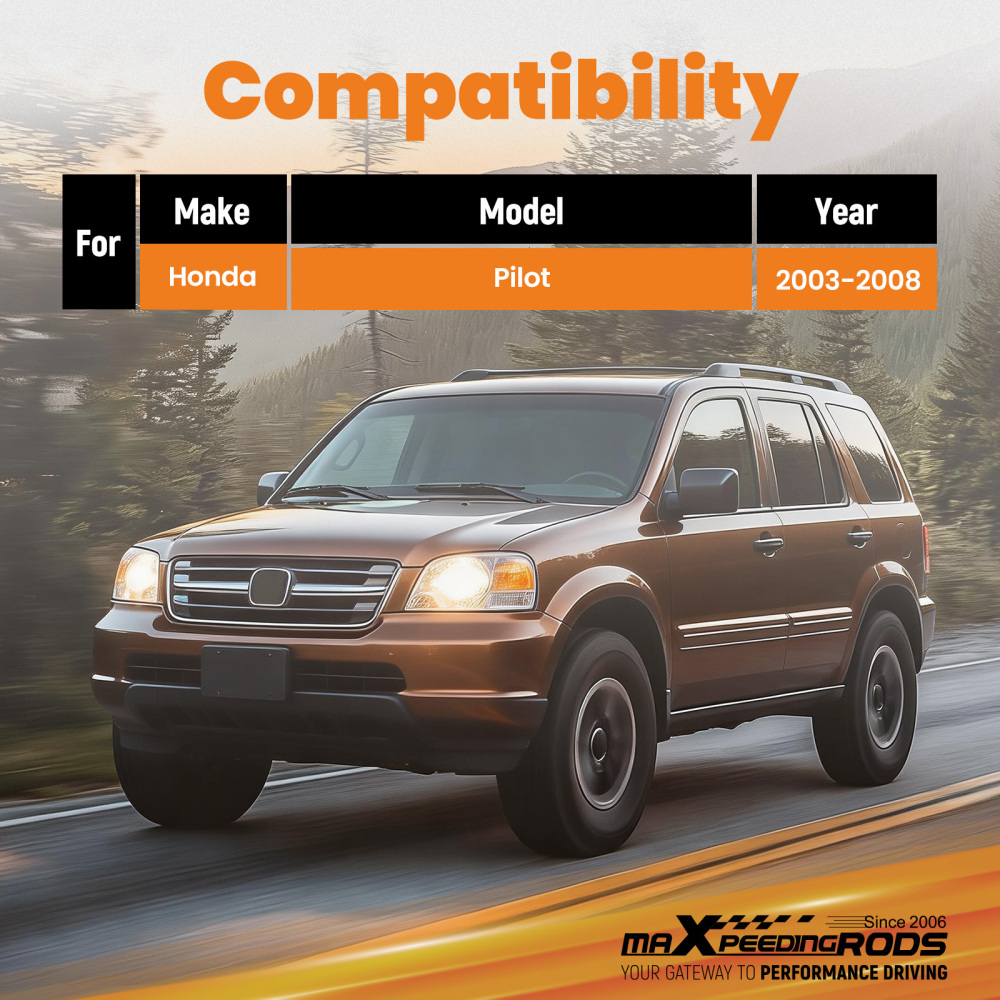 Front 2.5 Rear 2Leveling Lift Kit+Endlink compatible for Honda Pilot 2003-2008