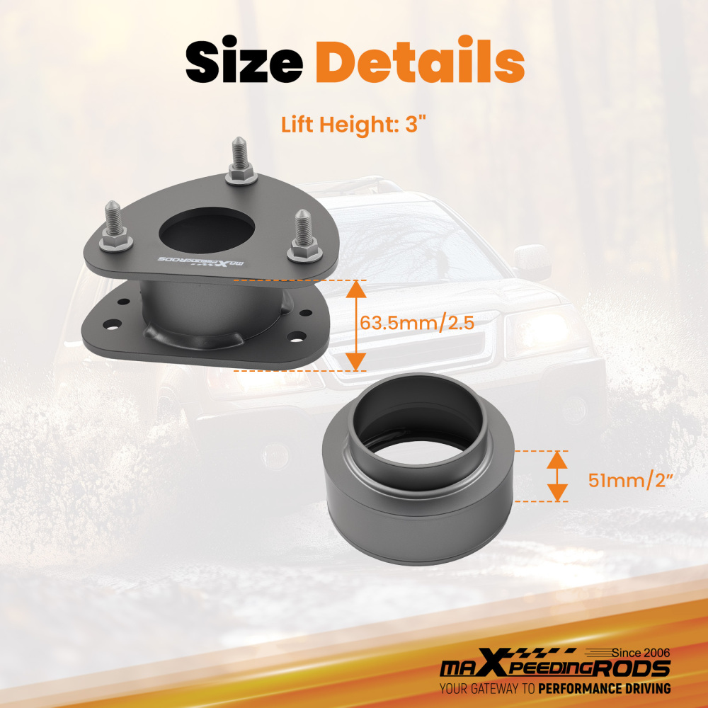 3 Inch Suspension Lift Spacer compatible for Honda Pilot 03-08 compatible for Acura MDX 01-06 Steel Kit