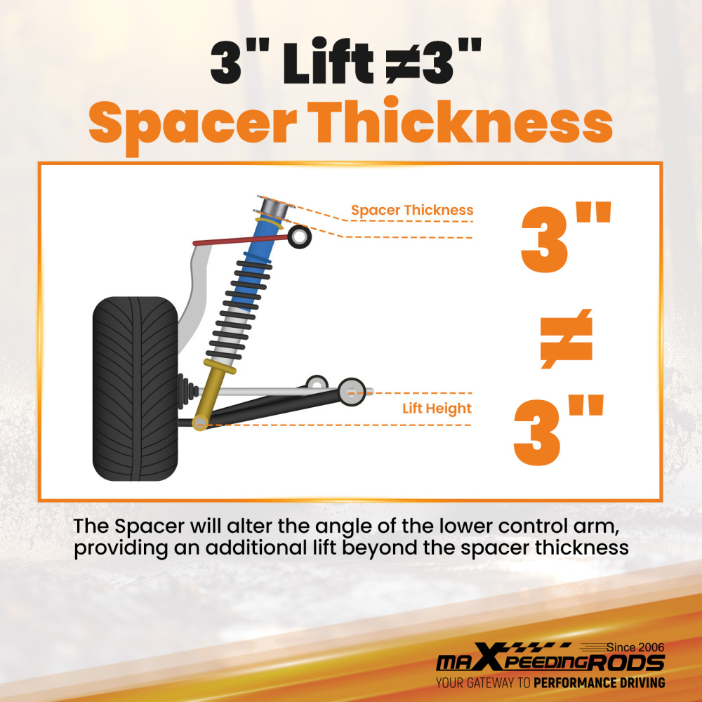 3 Inch Suspension Lift Spacer compatible for Honda Pilot 03-08 compatible for Acura MDX 01-06 Steel Kit