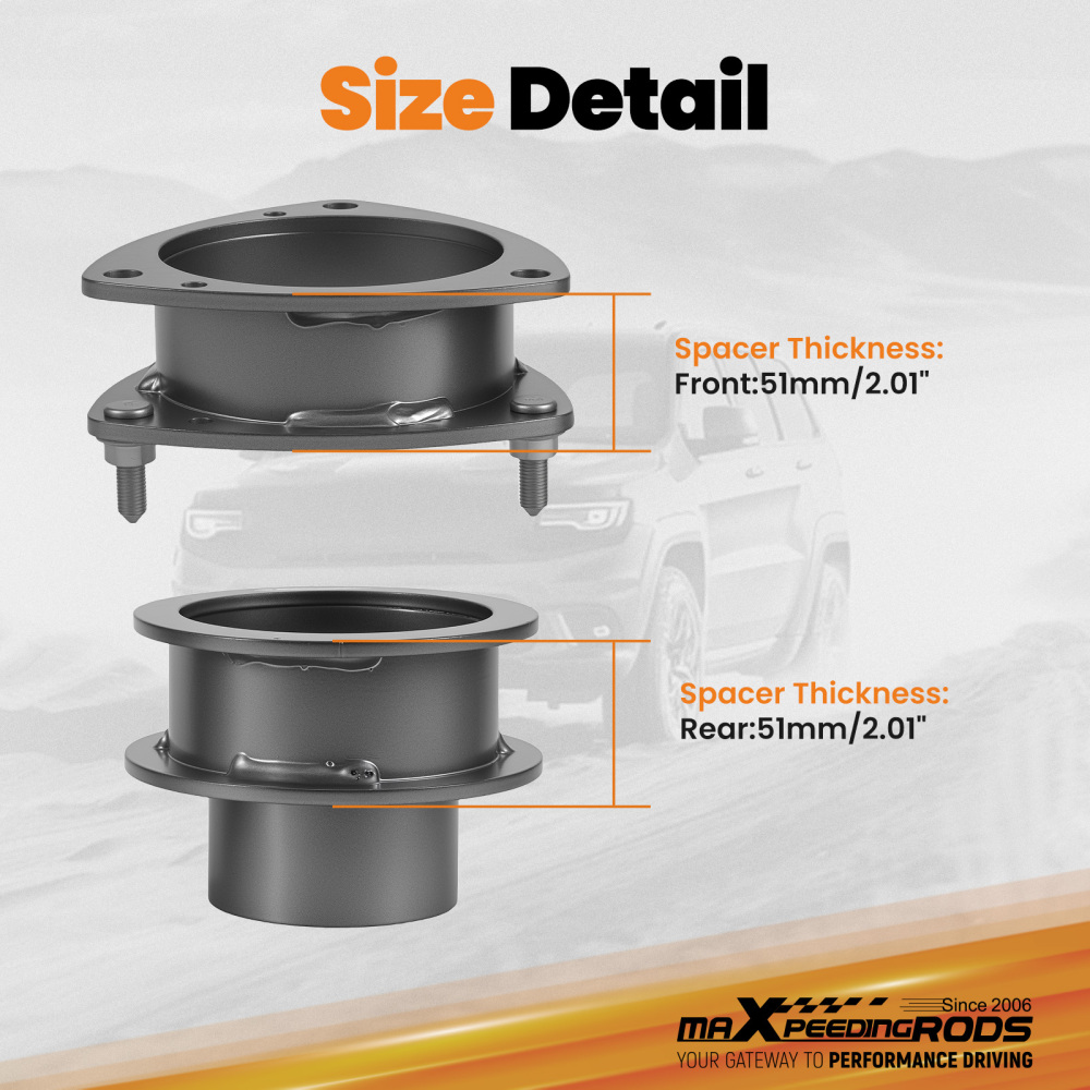 2.5 2 Front Rear Lift Kit compatible for Honda Pilot 2009-2015 Spacer w/ Links