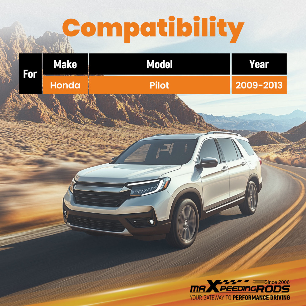 2.5 2 Front Rear Lift Kit compatible for Honda Pilot 2009-2015 Spacer w/ Links