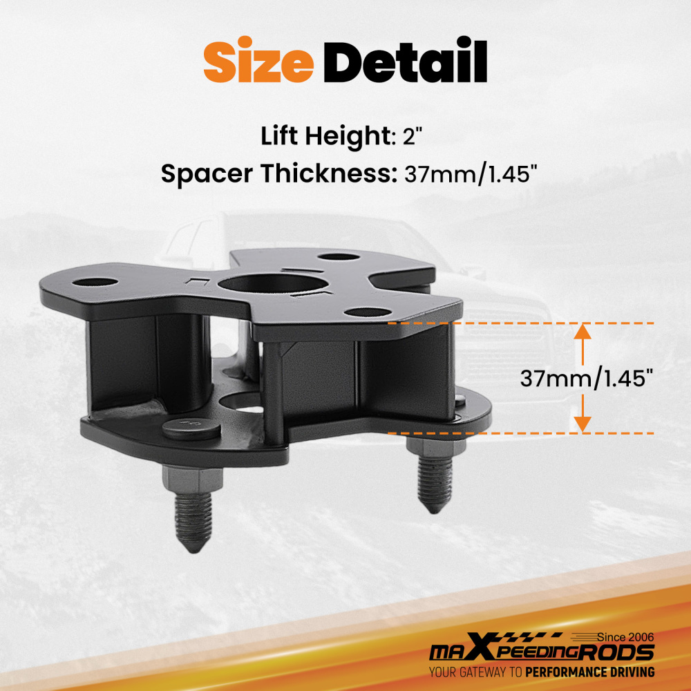 2 Inch Front Leveling Lift Kit compatible for Ram 1500 4WD 2012-2024 Spacer Strut