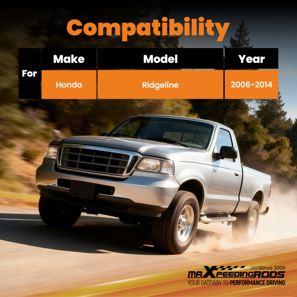 Front 2.5 inch Rear 2 inch Leveling Lift Kit Compatible For Honda Ridgeline 2006-2016