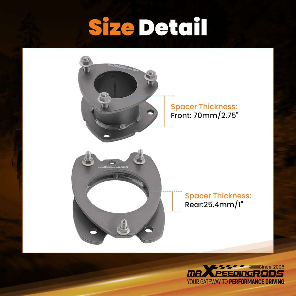 Front 2.5 inch Rear 2 inch Leveling Lift Kit Compatible For Honda Ridgeline 2006-2016