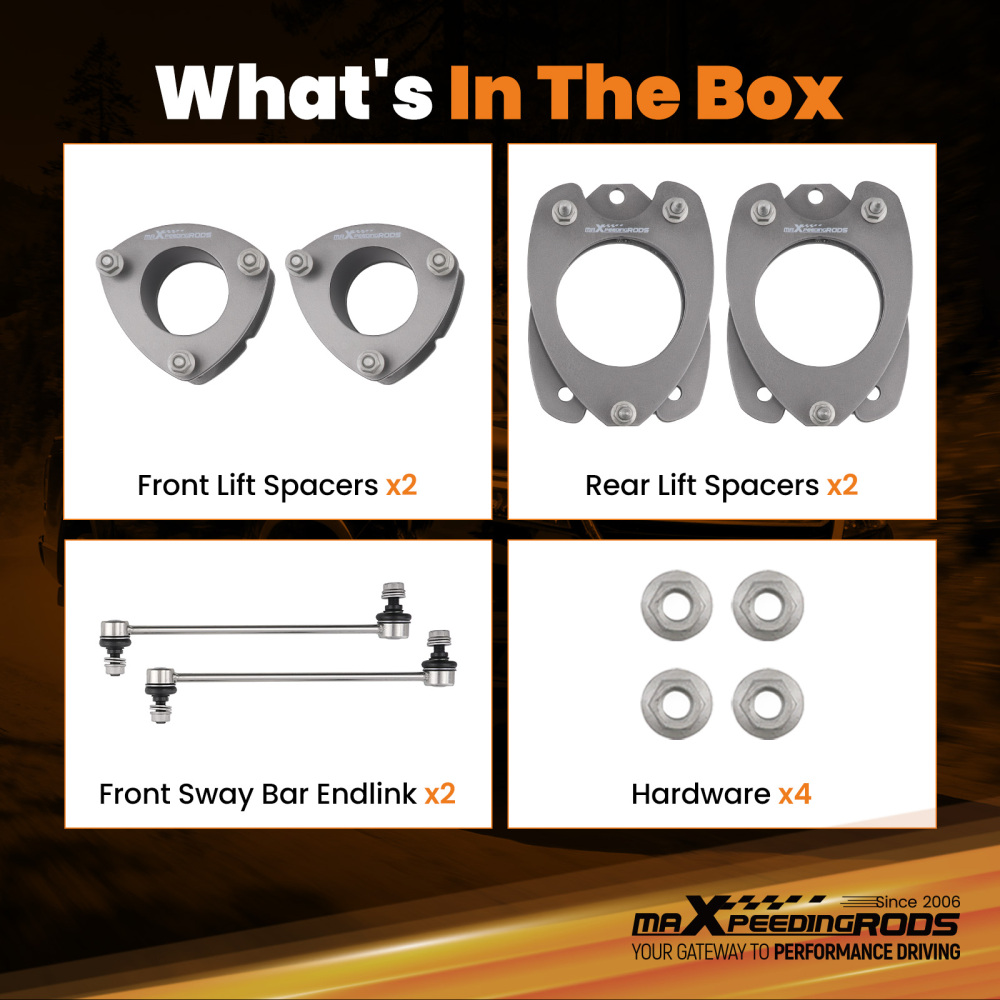 Front 2.5 inch Rear 2 inch Leveling Lift Kit Compatible For Honda Ridgeline 2006-2016