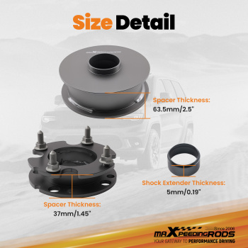 3 Front 2.5 Rear Suspension Lift Kit compatible for Toyota Tundra 2022-2025 2WD 4WD