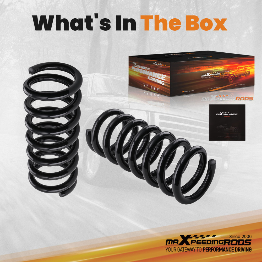 2 Front Coil Lift Spring Kit compatible for Ford F-150 compatible for Lightning 2WD 1997-2003 Suspension