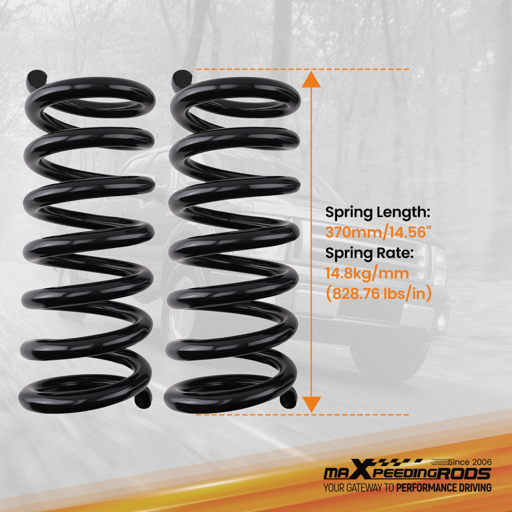 2 Front Coil Lift Spring Kit compatible for Ford F-150 compatible for Lightning 2WD 1997-2003 Suspension