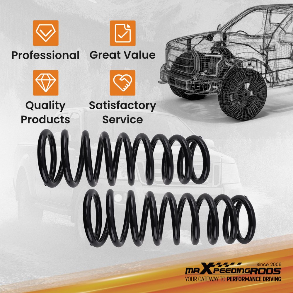2 Front Coil Lift Springs compatible for Ram 3500 4WD 2003-2012 Diesel Engine Only