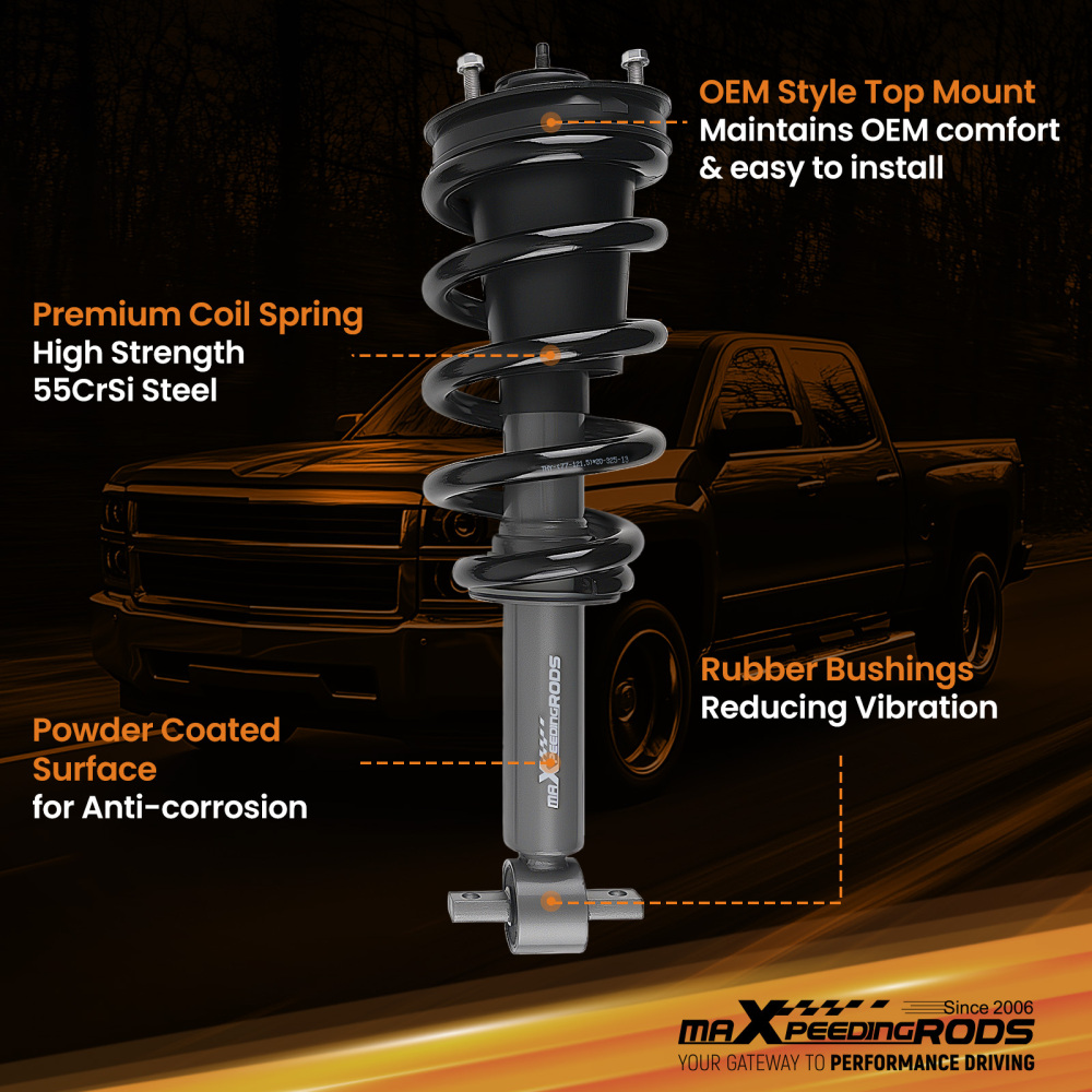 2 Inch Front Lift Strut compatible for Chevrolet Colorado/GMC Canyon 2015-2023 Kit
