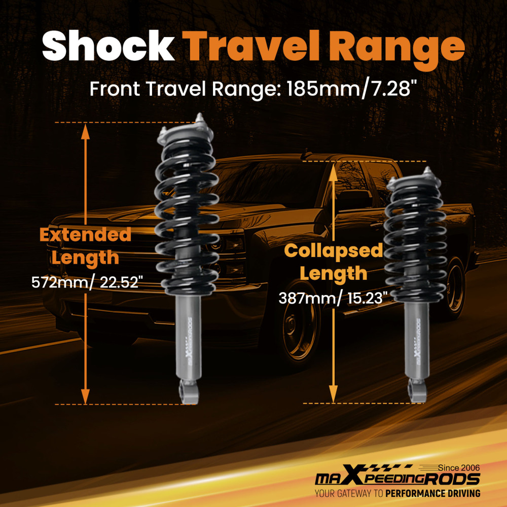 2 Inch Front Lift Strut compatible for Chevrolet Colorado/GMC Canyon 2015-2023 Kit