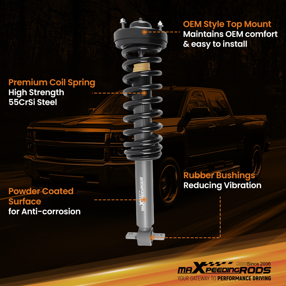 3 Front Lifted Struts Loaded Leveling Struts compatible for Ford F-150 4WD 2014-2025