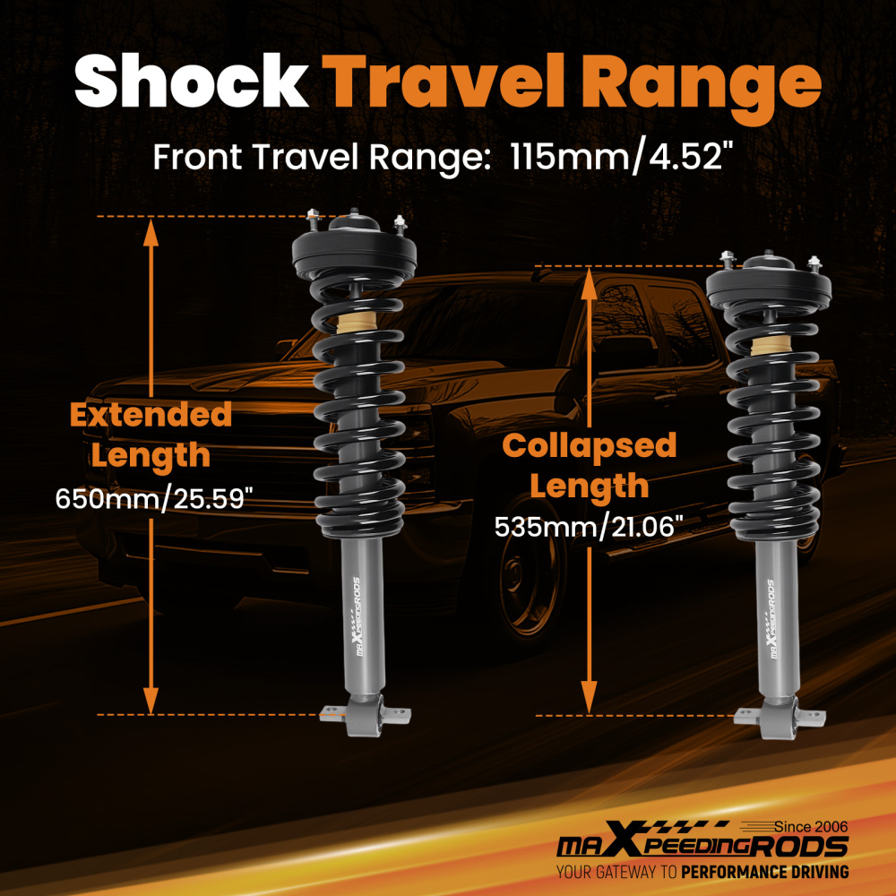 3 Front Lifted Struts Loaded Leveling Struts compatible for Ford F-150 4WD 2014-2025