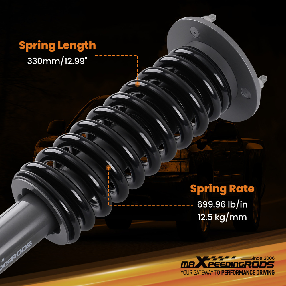 Front 2 Lift Strut compatible for Chevy Silverado GMC Sierra 1500 2WD 4WD 2007-2013