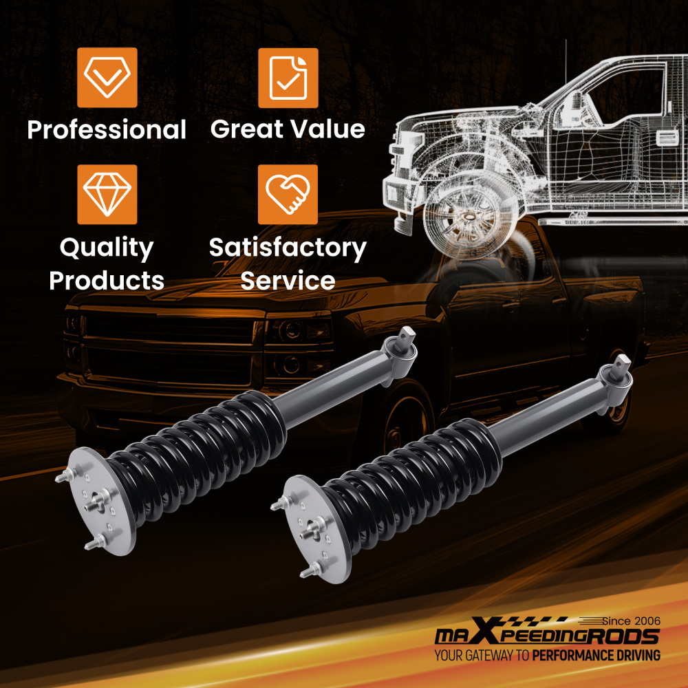 6 Lift Front Strut compatible for Chevy Silverado/Avalanche 1500 2007-2013 2WD 4WD