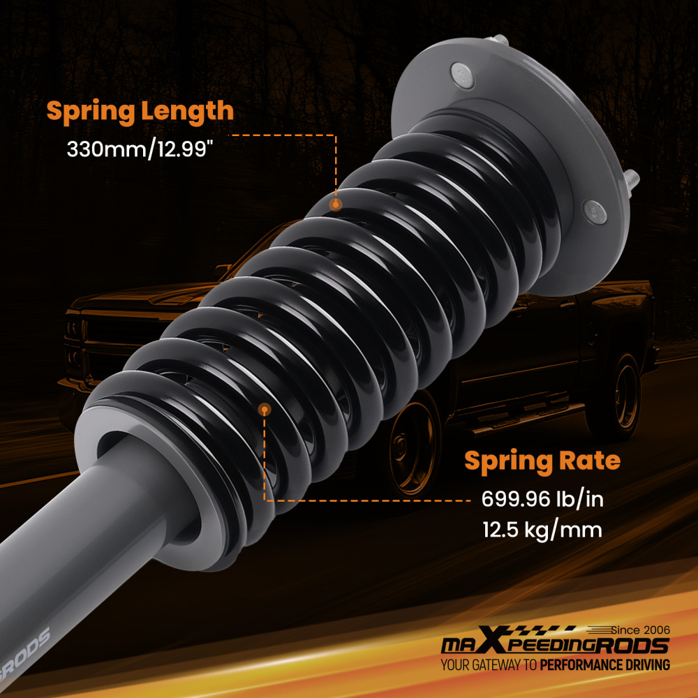 6 Lift Front Strut compatible for Chevy Silverado/Avalanche 1500 2007-2013 2WD 4WD