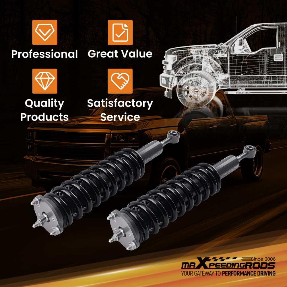 2 Inch Front Lift Shock Strut compatible for Toyota Tacoma 2WD/4WD 2005-2023 Pair Kit