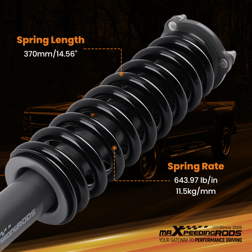 2 Inch Front Lift Shock Strut compatible for Toyota Tacoma 2WD/4WD 2005-2023 Pair Kit