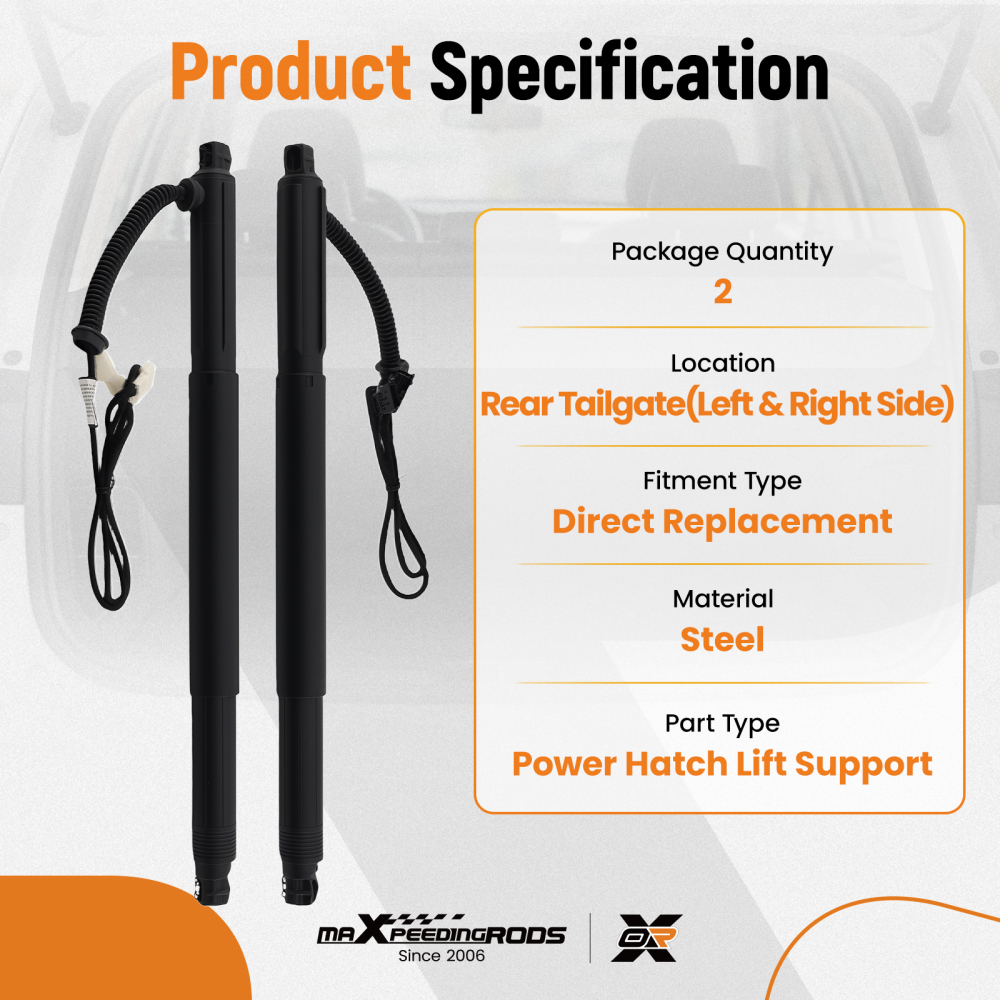 Tailgate Electric Boot Gas Strut Left+right compatible for Bmw X6 E71 E72 51247332697