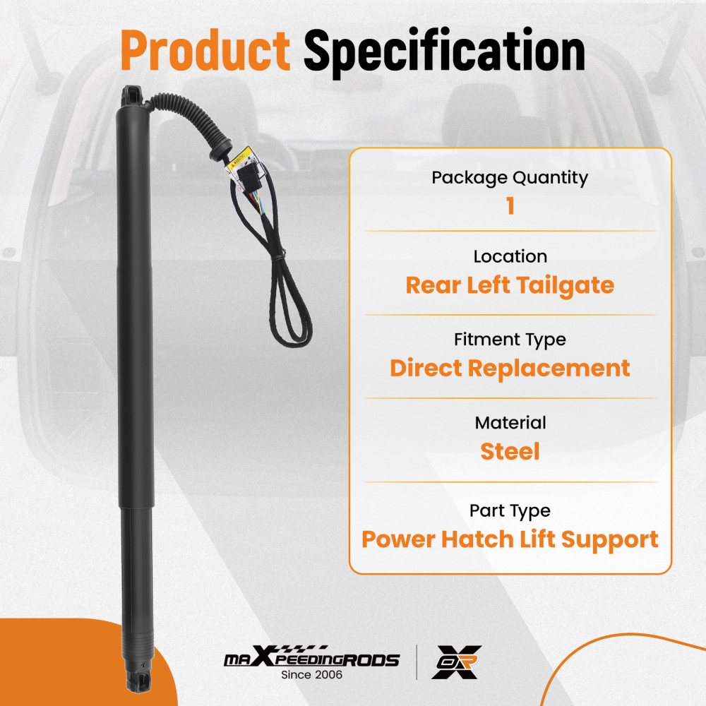Electric Powered Rear Left Tailgate Strut compatible for BMW X4 2013-2018 51247339431