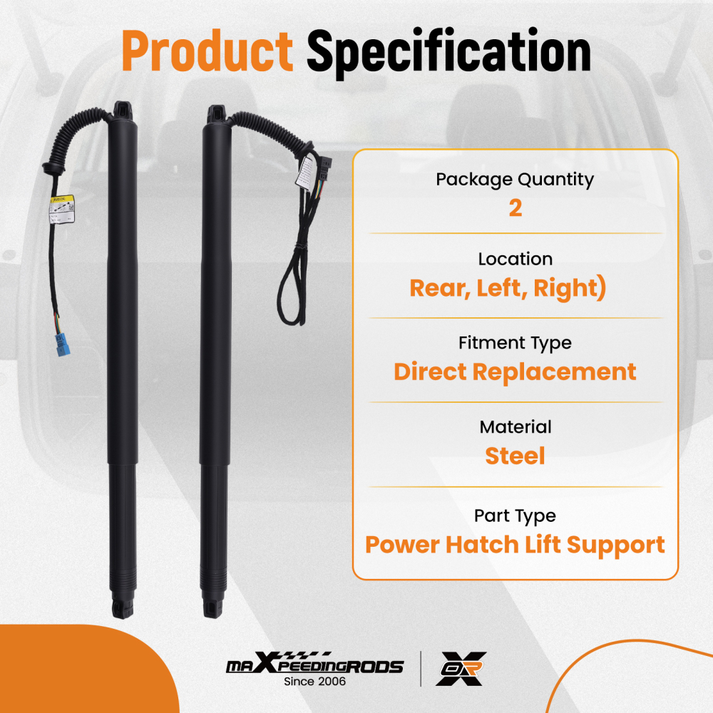 Rear Boot Lift Support compatible for BMW X4 F26 2.0L 3.0L 2014-2018 51247339431 Steel