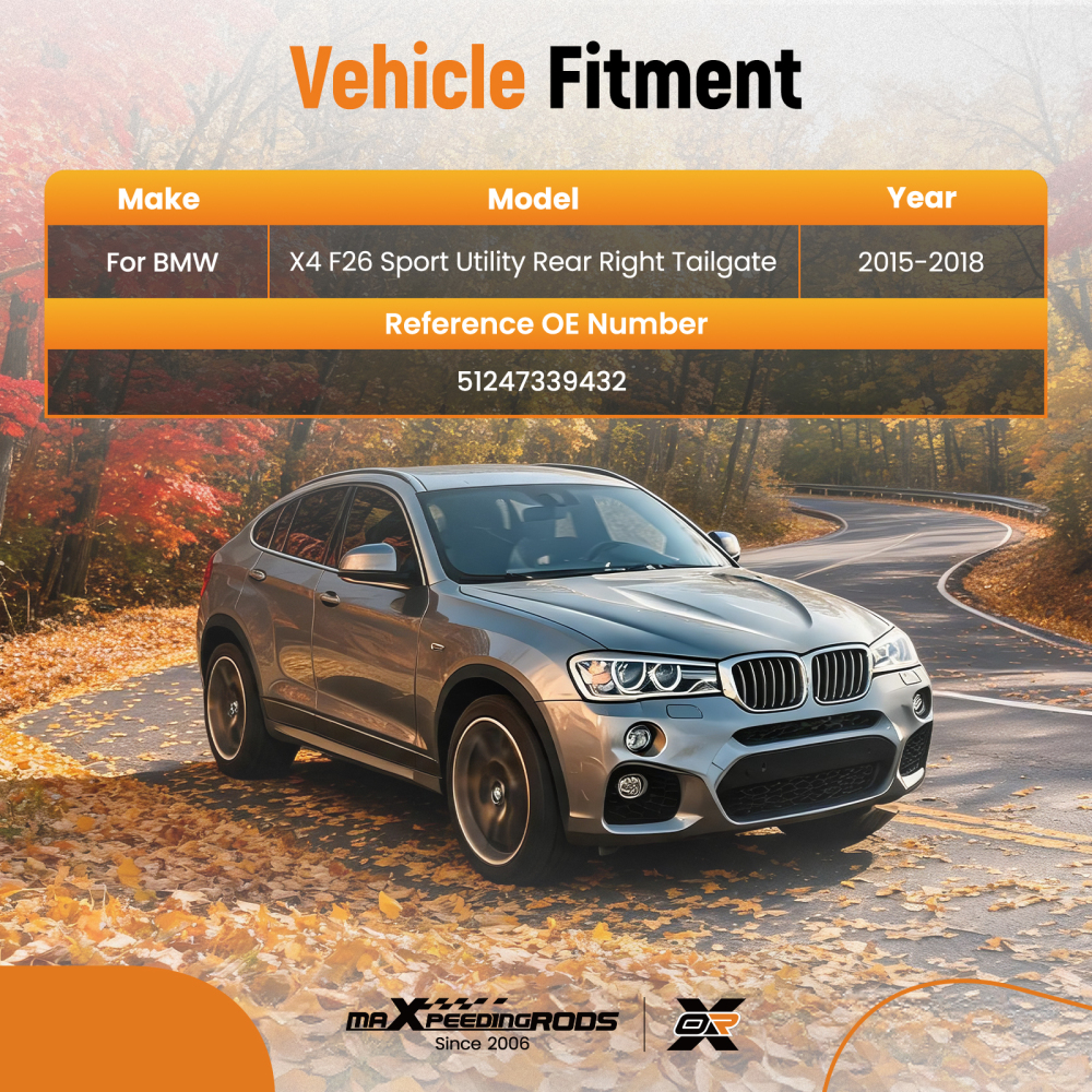 Rear Right Spindle Drive/gas Strut Spring For Auto Tailgate Boot compatible for BMW X4 F26