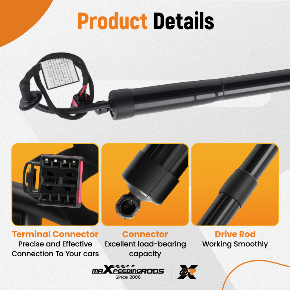 2x Tailgate Rear Lift Support compatible for Volvo XC60 2012-2017 31365276 31455987 Steel