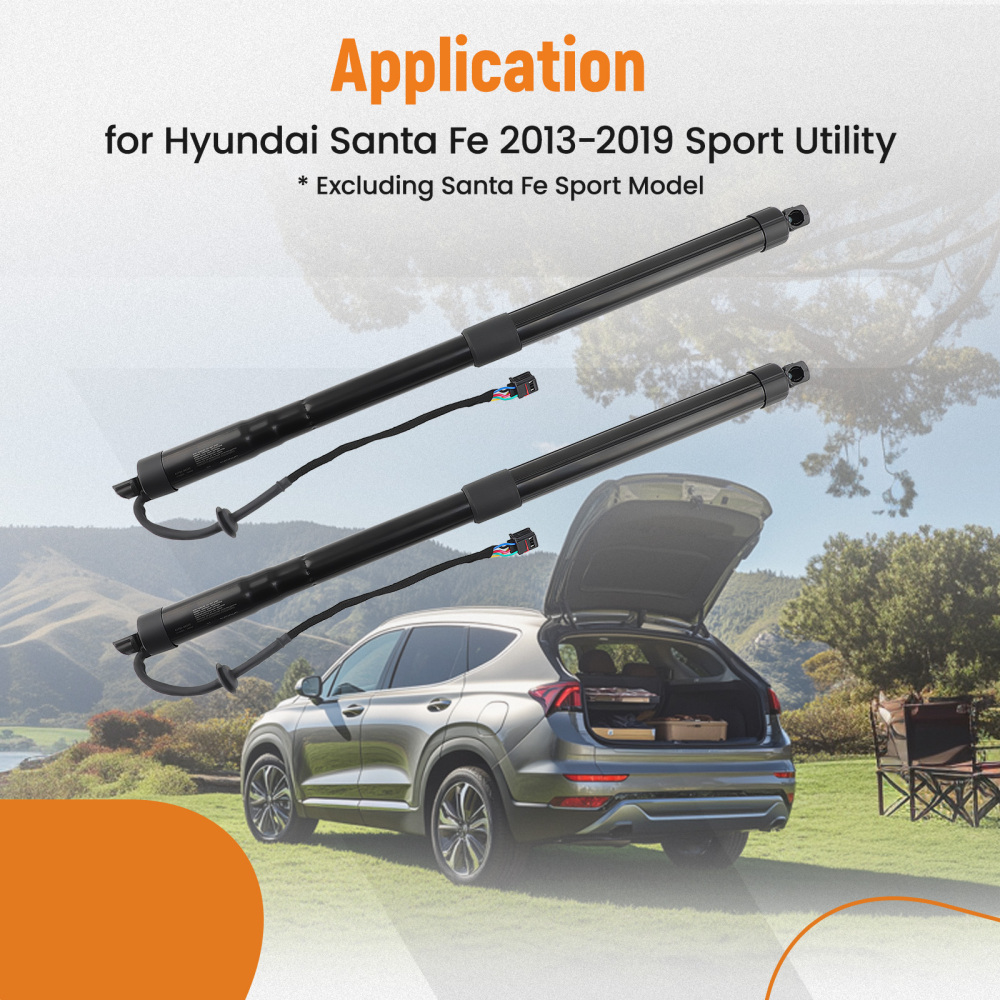 Pair Rear Left + Right Trunk Lift Support Shocks compatible for Hyundai Santa Fe 2013-2019
