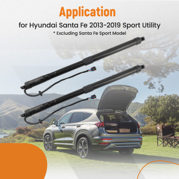 Pair Rear Left + Right Trunk Lift Support Shocks compatible for Hyundai Santa Fe 2013-2019