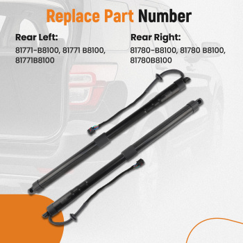 Pair Rear Left + Right Trunk Lift Support Shocks compatible for Hyundai Santa Fe 2013-2019