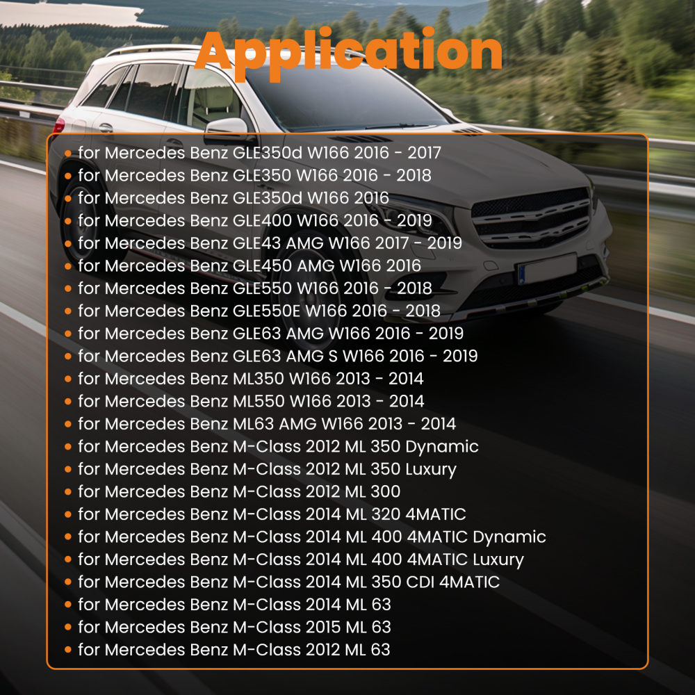 Rear Tailgate Lift Support Struts compatible for Mercedes Benz GLE350 GLE400 GLE550 16-19